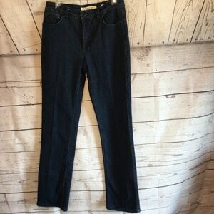 Jones New York Lexington Riveted Straight Dark Blue Jeans Size 10